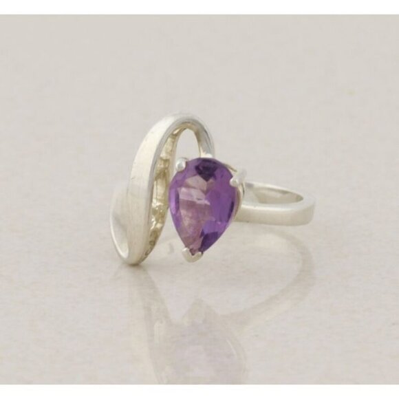Unbranded Jewelry - Sterling Silver Natural Purple Amethyst Ring Size 7 1/2